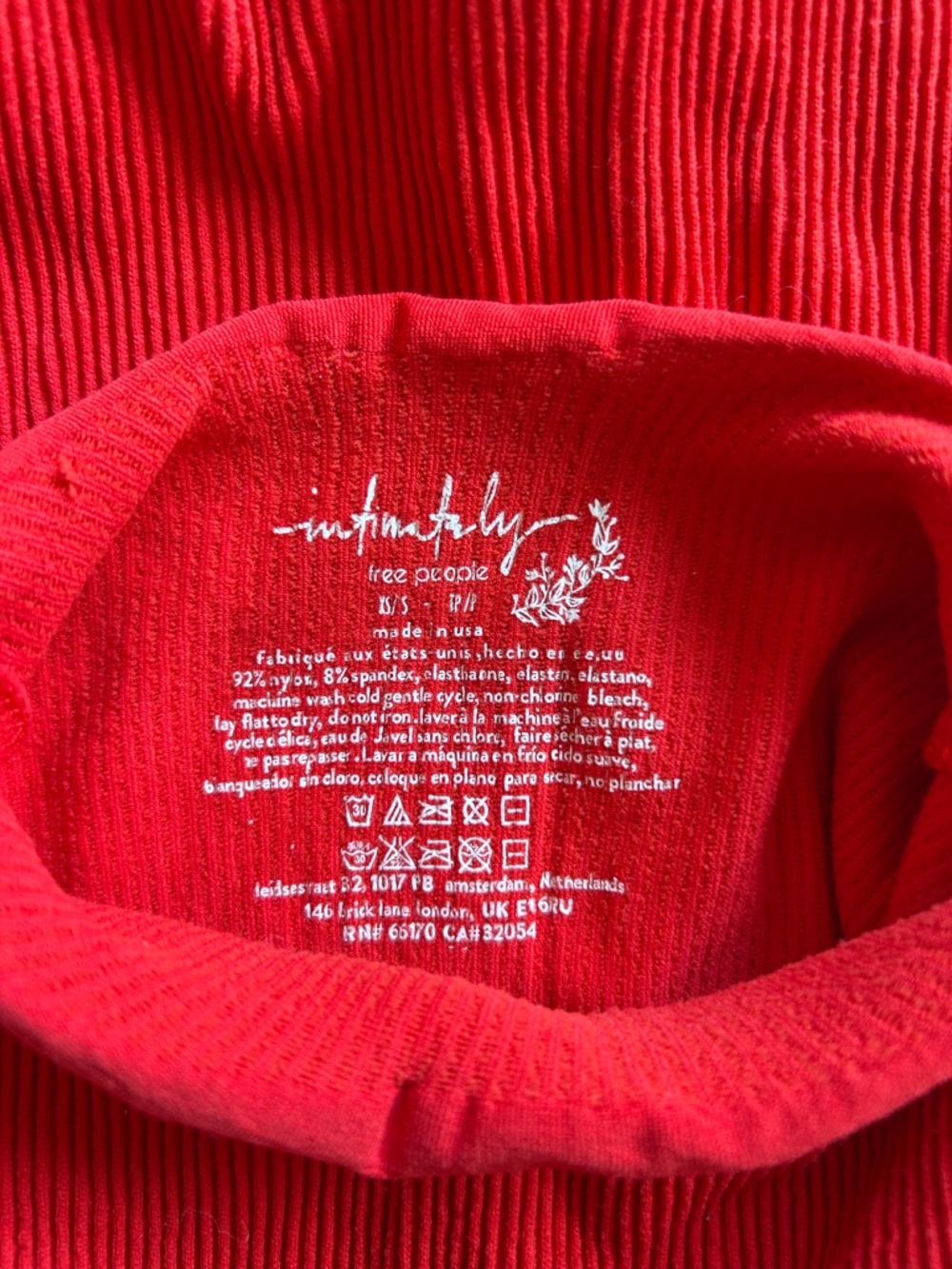 Free People Intimately Red Ruffle Tank Top Size XS/S - Picture 6 of 6